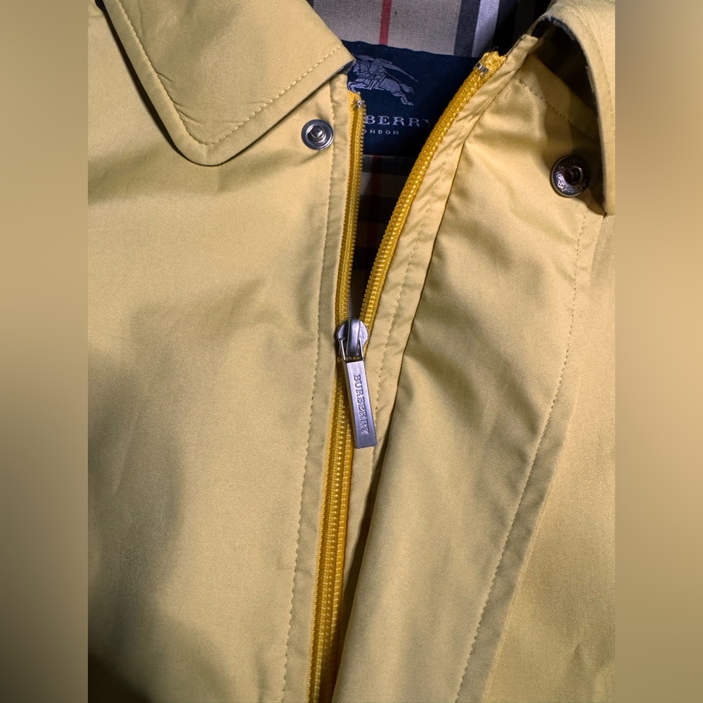 Burberry Yellow Trench coat XL Spring Rain Jacket - Picture 11 of 14